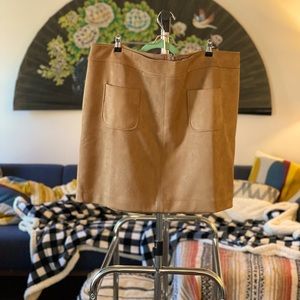 LOFT Suede Mini Skirt